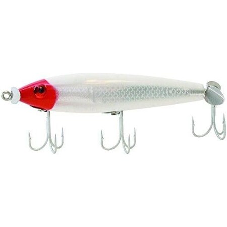 Mirrolure Prop Bait DualProp Floating Twitchbait, 3 58, 12 Oz Red HeadWhite Back  BellySilver 5M-11